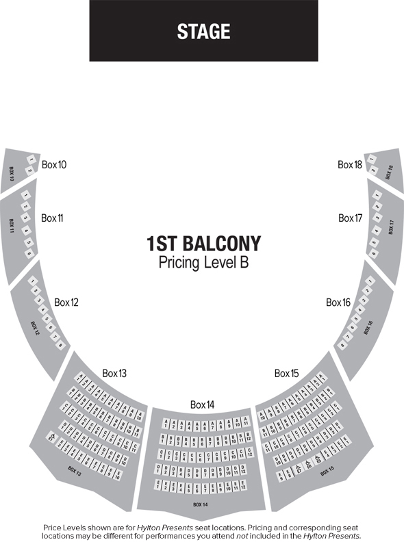 1 st Balcony - Pricing Level B