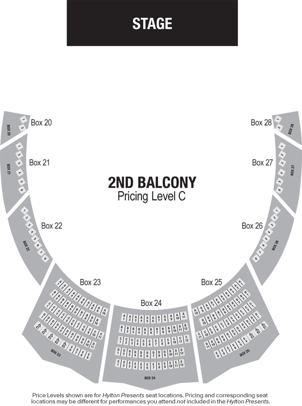 2nd Balcony - Pricing Level C