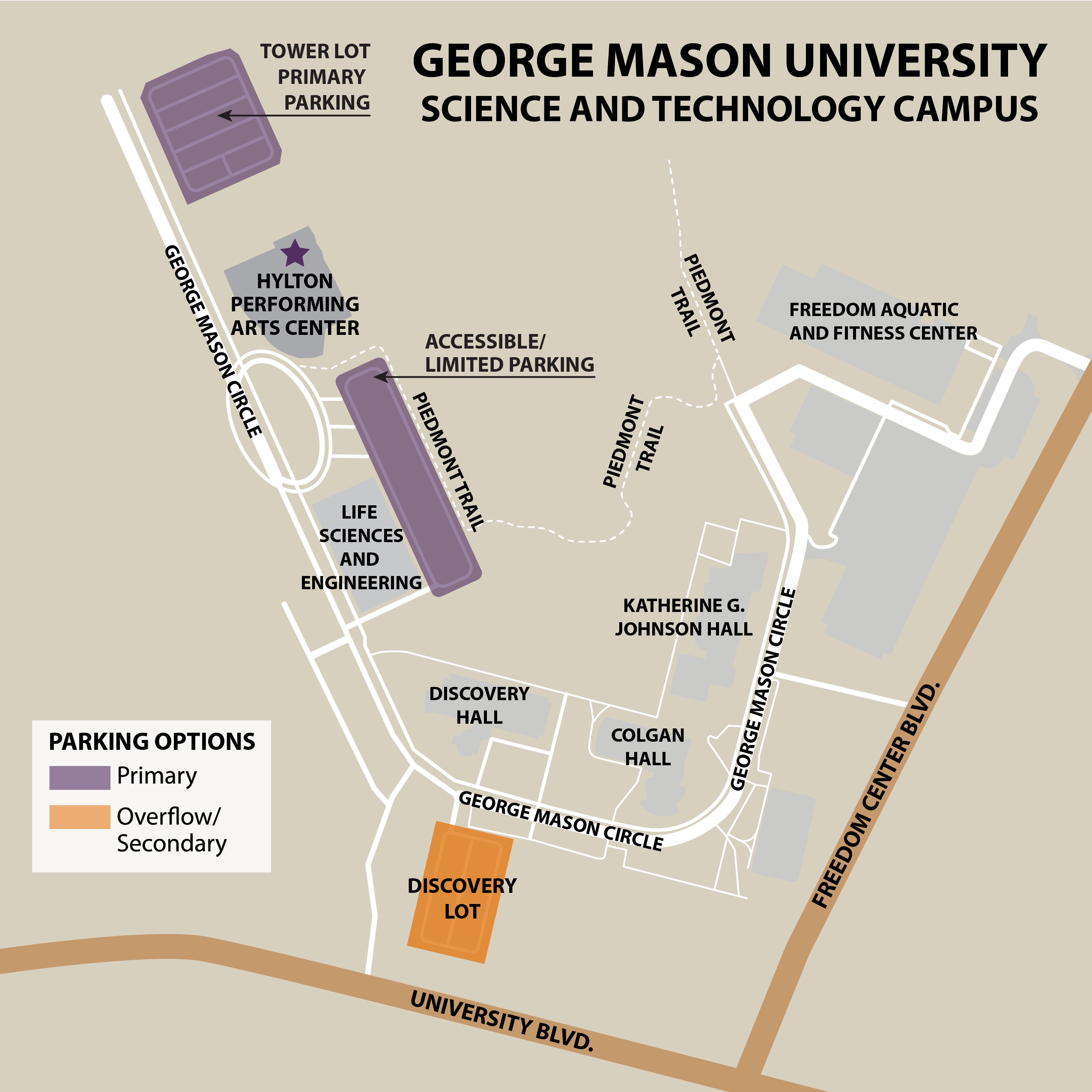 Hylton Center Parking Map